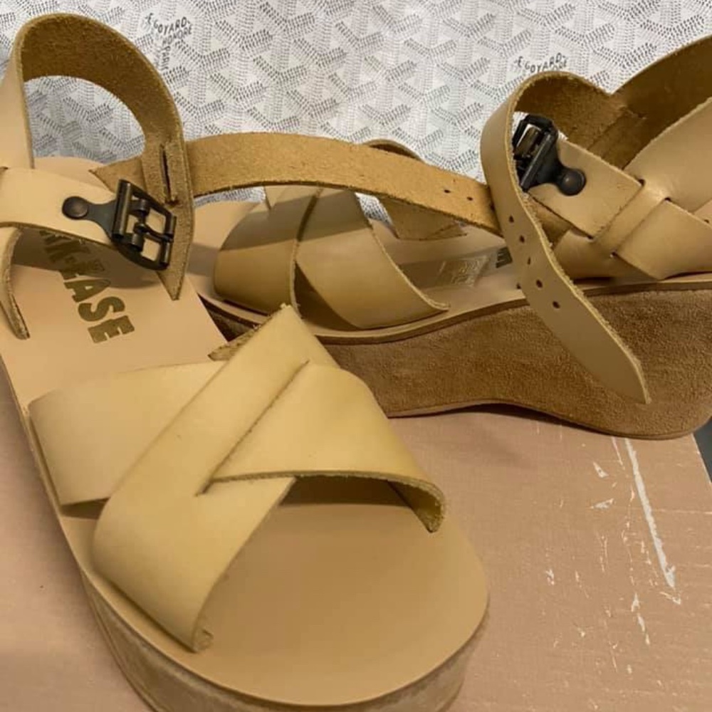 Kork-Ease Nude Wedge Shoes